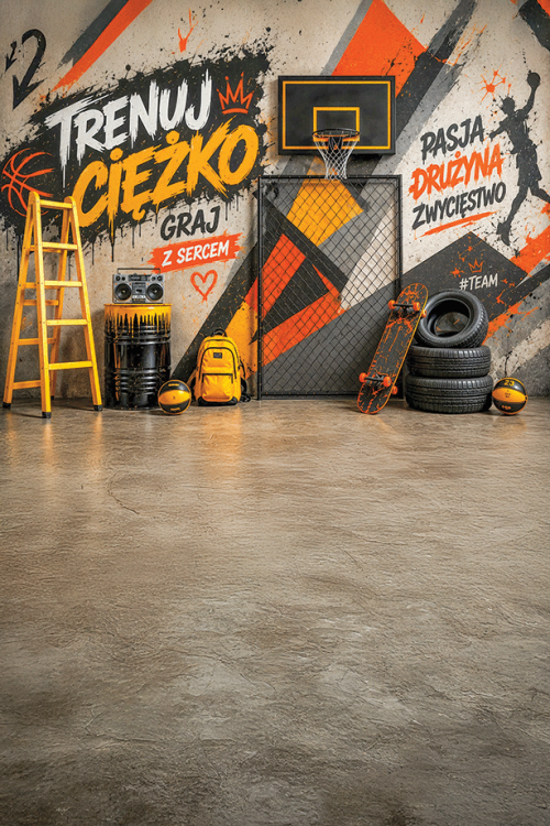 Przejdź do produktu Tło fotograficzne: Sportowy mural - Szkolne tła fotograficzne - SK44