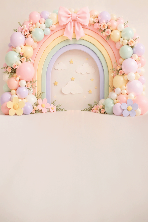 Przejdź do produktu Tło fotograficzne: Little Rainbow - Urodzinowe tła do zdjęć - BD87