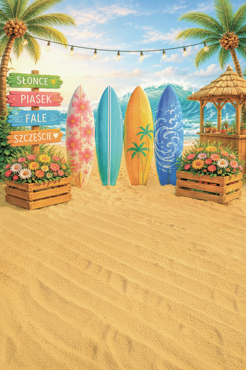 Przejdź do produktu Tło fotograficzne: Surfing time - Tło do zdjęć na lato - P26